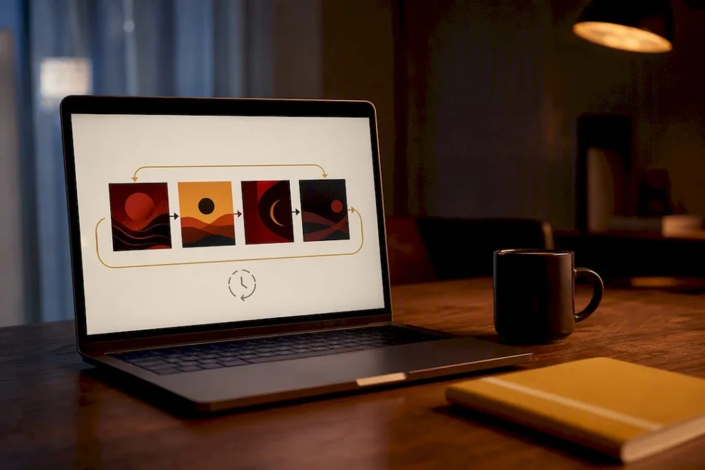 Illustration of seamless short video loop