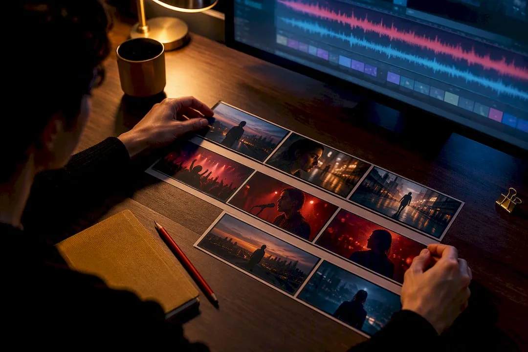 Music Video Storyboard Built Around the Song With Timecode Templates