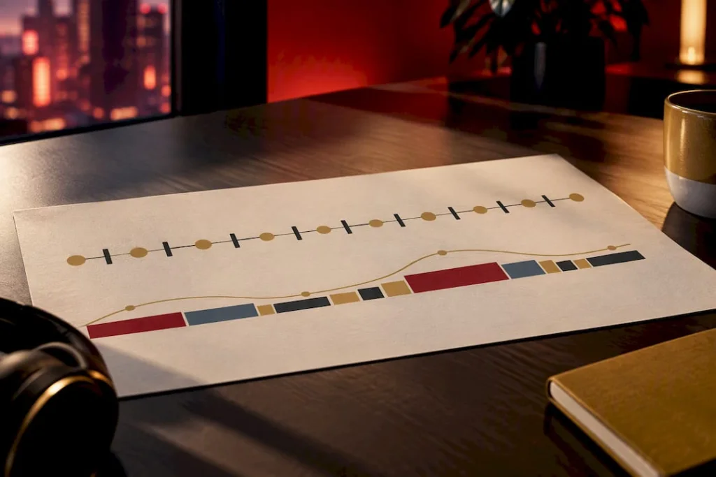 Illustration comparing beat and emotional editing