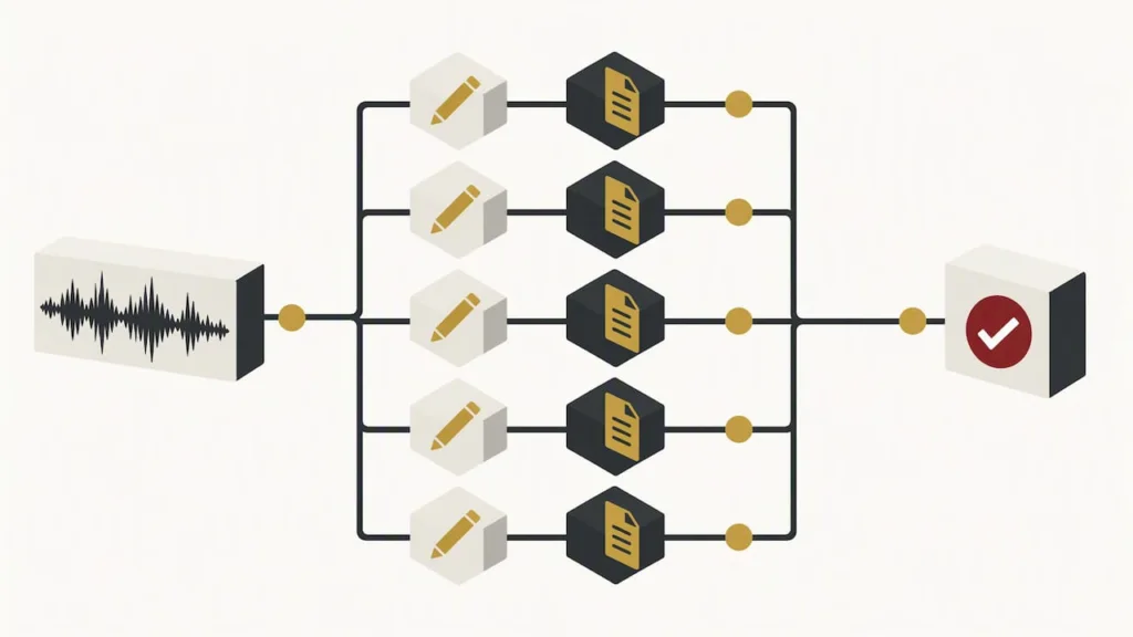 Audio sample branching to multiple rights holders