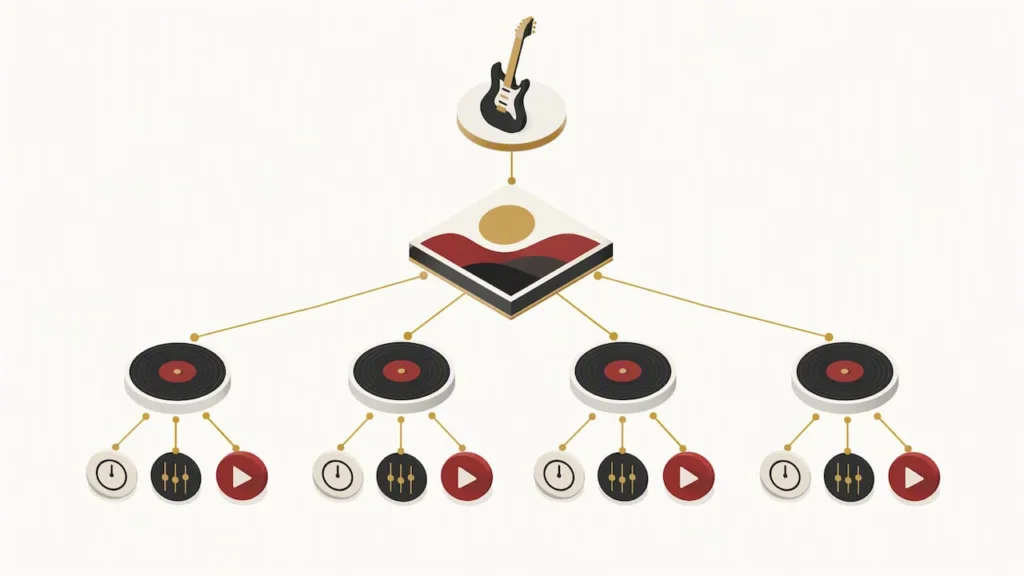 Music release facts linked as structured data