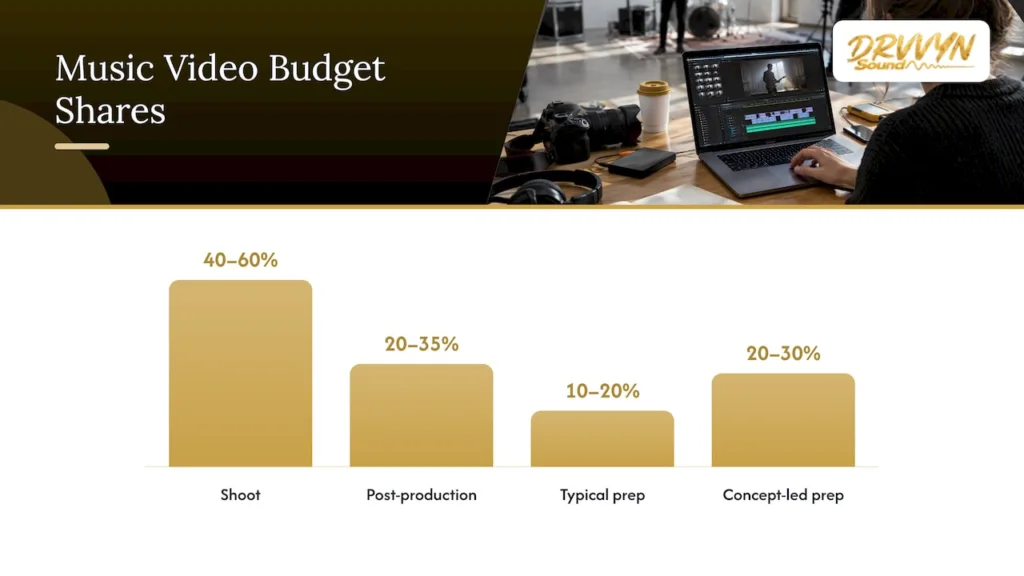 Music video budget allocation percentage ranges