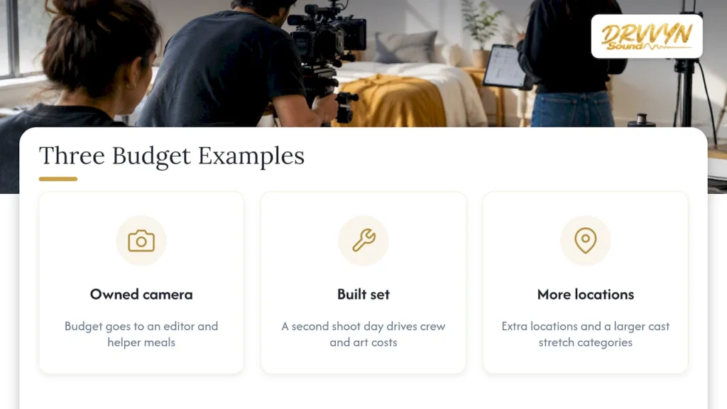 What do three worked example budgets look like? — overview diagram